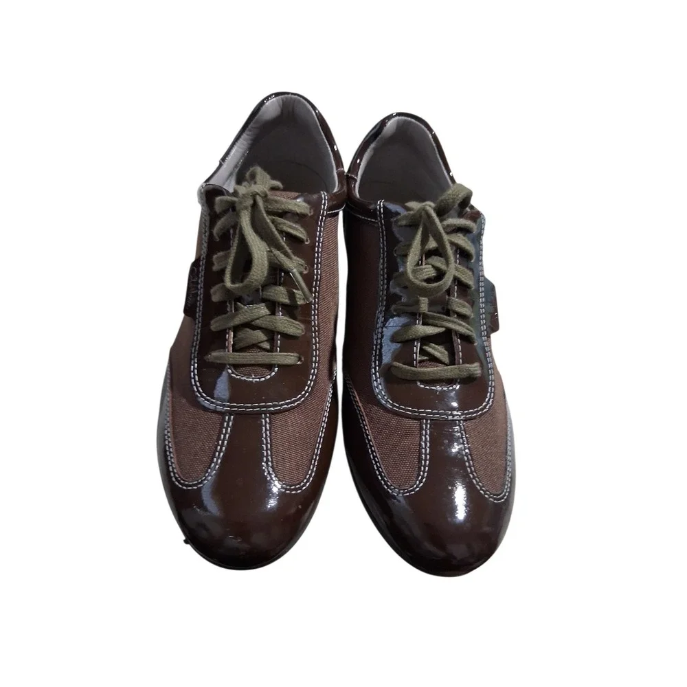Y2k Cole Haan x Nike Air Women's Size 6B Canvas Patent Leather Preppy Shoes